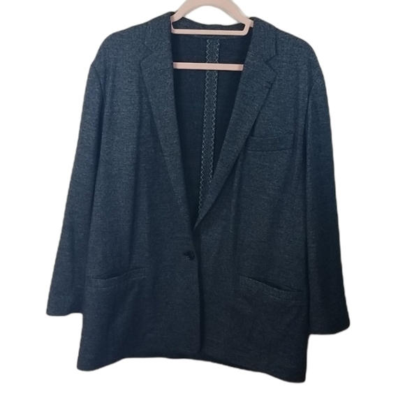 Massimo Dutti Charcoal Gray Blazer Jacket L - Picture 1 of 10